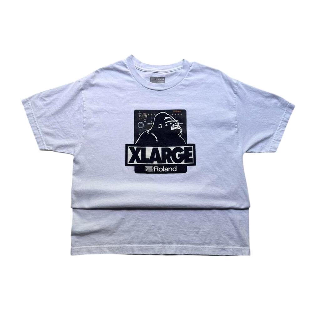 Roland X-Large Gorilla Men's L Tee White Instrument